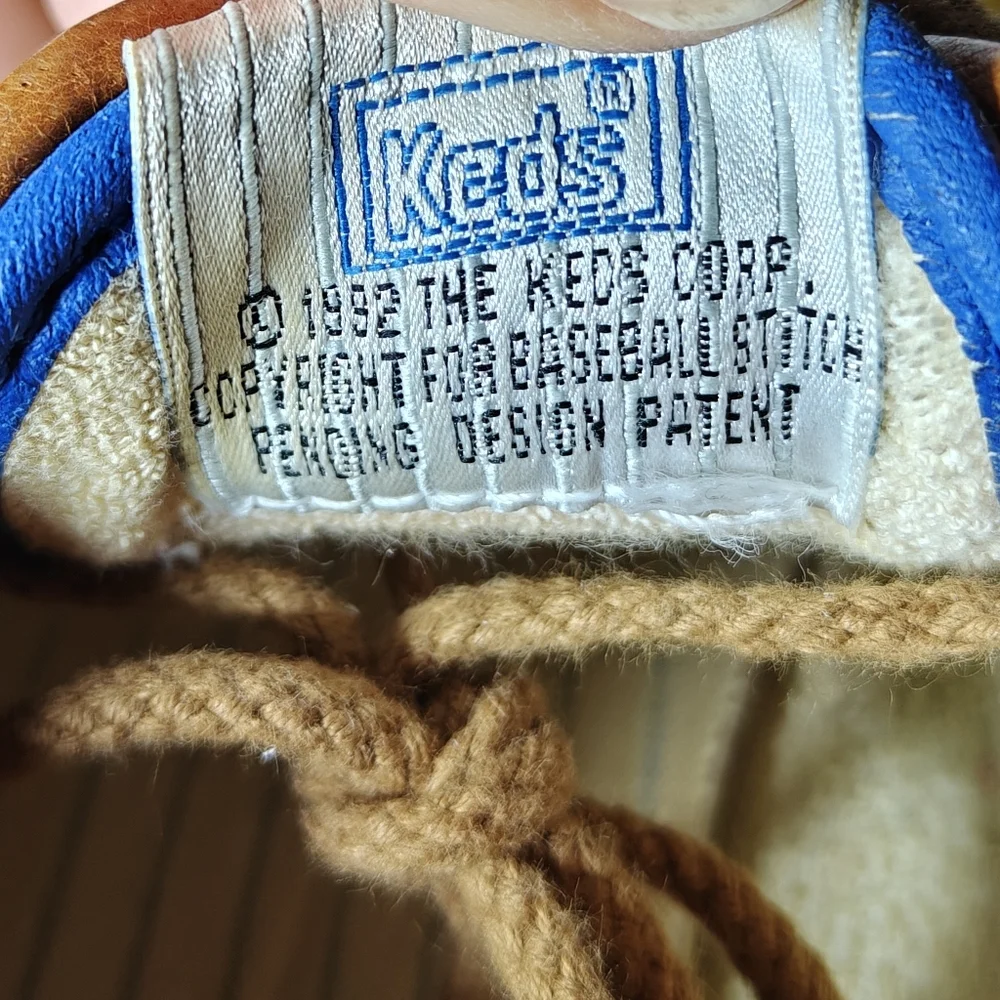 Vintage 1992 Keds Championship Series Baseball Stitch Leather Sneaker Womens 10M